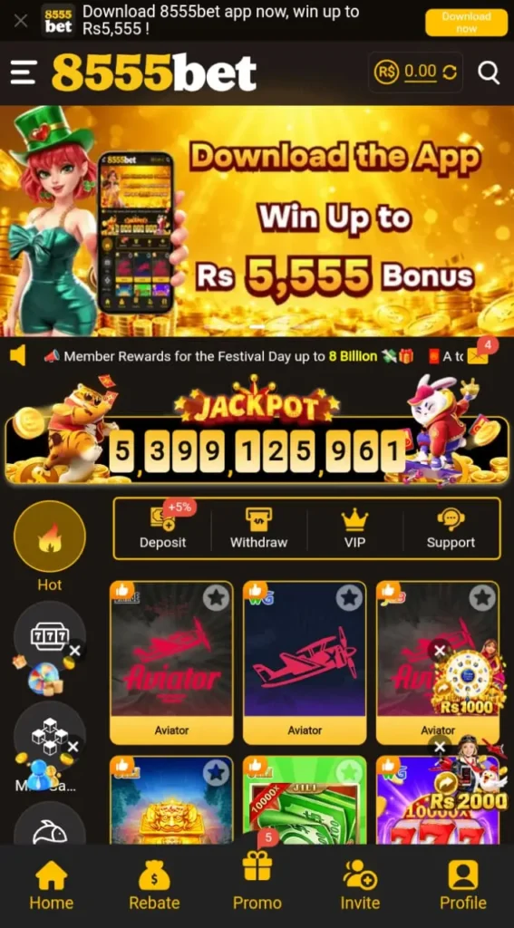 New Gaming App Alert! Download 8555bet APK today and explore Hot Games, Fortune Gems, Money Coming & more.