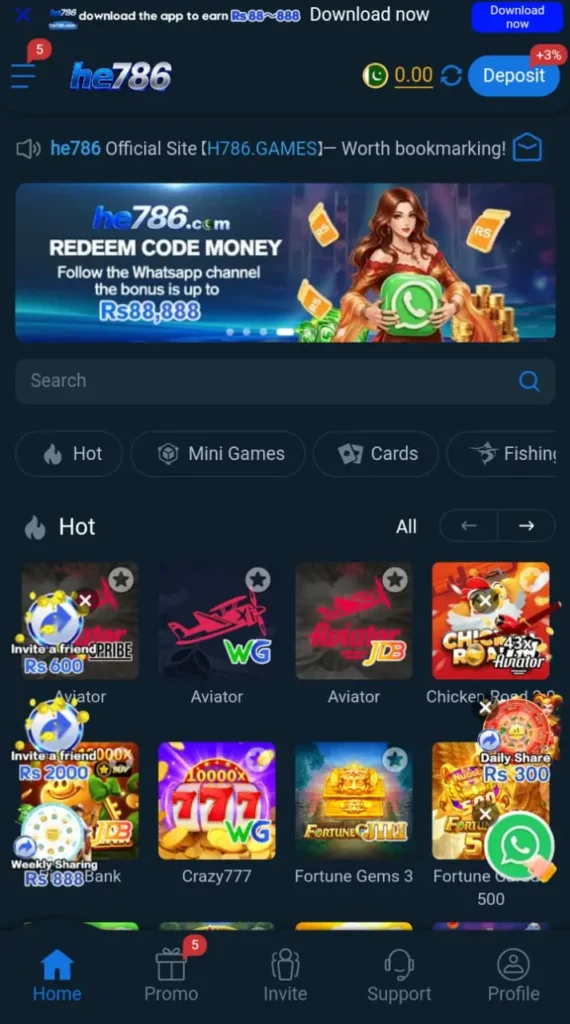 HE786 Mobile Game – Online Gaming Platform